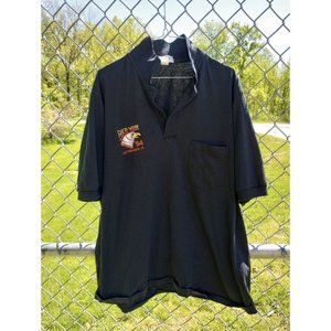 Vintage 1994 Daytona Beach Florida Bike Week Black Collared T-Shirt Size XL